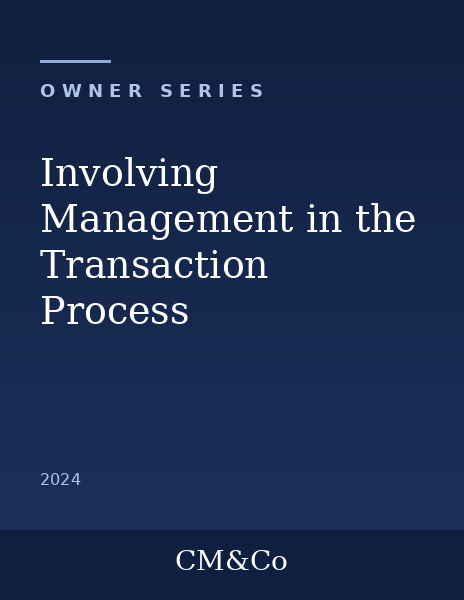 Involving Management in the Transaction Process, cover