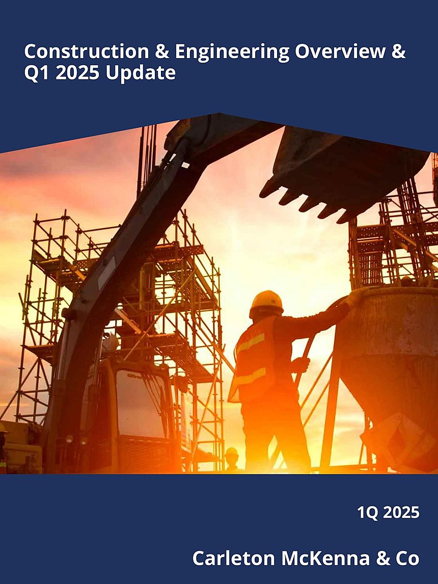 Construction & Engineering M&A Update: Q1 2025 (Featured: Electrical Contracting), cover