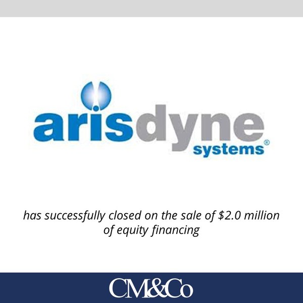Arisdyne Systems transaction tombstone