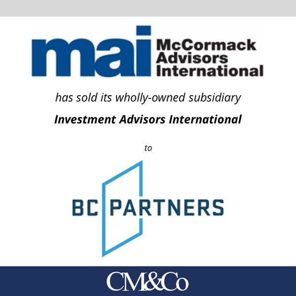 Investment Advisors International transaction tombstone