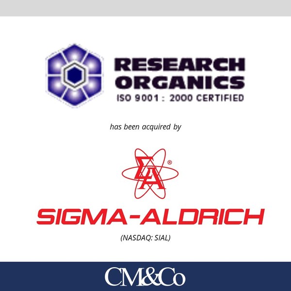 Research Organics transaction tombstone